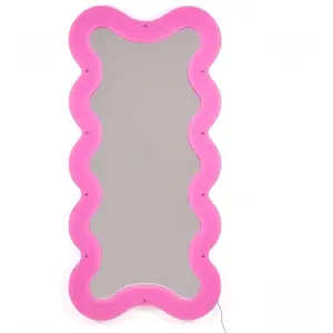 Comparateur de prix : Seletti SUPERCURVE TALL-Miroir lumineux LED H185cm