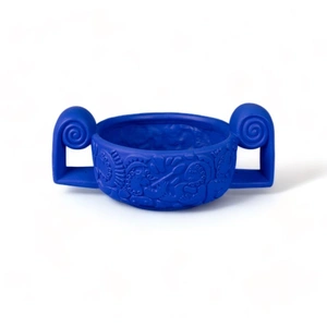Comparateur de prix : Plat centre de table en terre cuite bleu 25x20cm Centrotavola - Seletti
