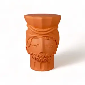 Seletti - Tabouret Magna Graecia - Orange - Terre cuite - Designer Antonio Aricò pas cher