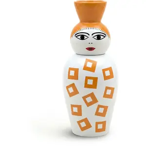 Seletti - Vase Canopie - Orange - Porcelaine - Designer Elena Cutolo pas cher