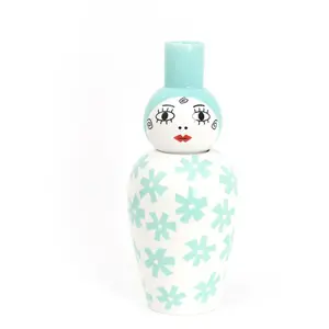 Seletti - Vase Canopie - Bleu - Porcelaine - Designer Elena Cutolo pas cher