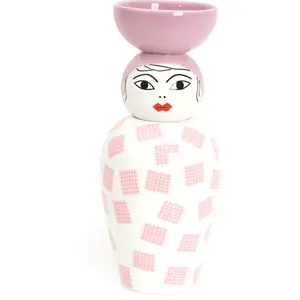Seletti - Vase Canopie - Rose - Porcelaine - Designer Elena Cutolo pas cher