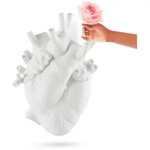 Comparateur de prix : SELETTI Vase Love in Bloom Giant, blanc, H 60 cm, fibre de verre