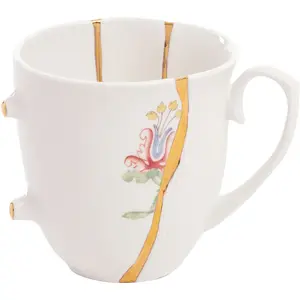 Comparateur de prix : SELETTI Tasse Kintsugi en porcelaine et or 24 carats mod. 2