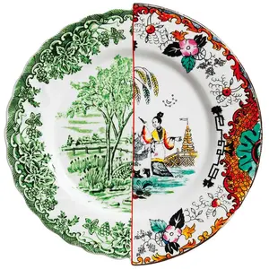 Comparateur de prix : Seletti Assiette plate en porcelaine Ø 27,5 H.2,3 "Hybrid-Hypatie
