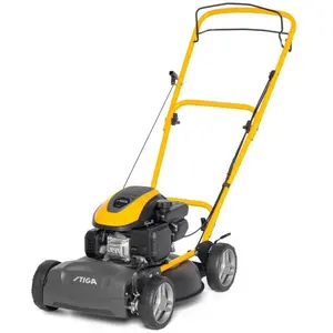 Stiga Tondeuse à gazon thermique 123 cm³ - Multiclip 47S -  jusqu'à 1500 m² - autotractée - largeur coupe 45 cm - noire pas cher