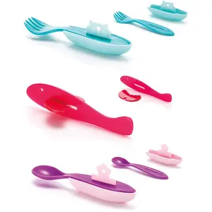 Guzzini - Bimbi, Juego de 3 Cubiertos Traffic, Juego de Cubiertos Infantiles de Colores - Multicolor - 07750152