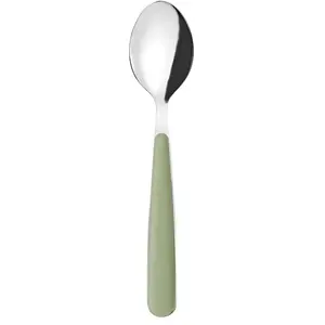 IPERBRIKO Cuillère de table en acier inoxydable vert algue. pas cher