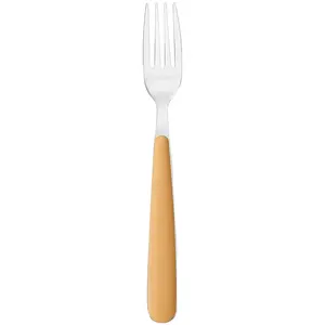 IPERBRIKO Fourchette De Table En Acier Inoxydable Jaune. pas cher