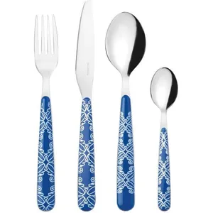 Guzzini - FUSION Set de 24 Couverts - Bleu Méditerranée - 28195076