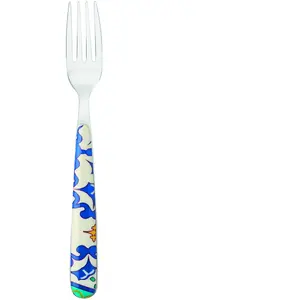 Guzzini - 6 Fourchettes Flower & Lemon bleu méditerranéen - 20,7 cm OS pas cher