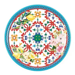 Guzzini Lot de 6 assiettes plates en mélamine à motifs 27,5 cm