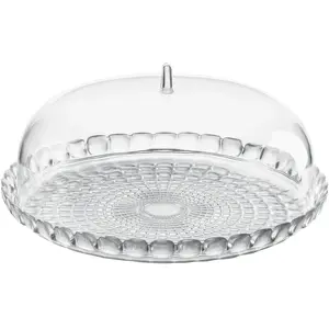Guzzini Grand plat à gâteau en acrylique transparent avec cloche 36 cm pas cher