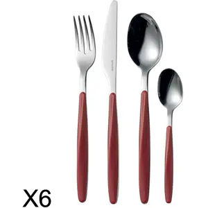 Comparateur de prix : Ménagère 24 pièces rouge - 11070055 - GUZZINI