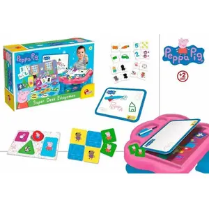 Comparateur de prix : LISCIANI GIOCHI Bureau d'activités avec 10 jeux - Peppa Pig Super desk - Edu games