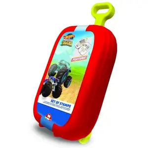MULTIPRINT Trolley - - 64143 - 7 Tampons Hot Wheels, 5 Crayons, 18 Feutres pas cher
