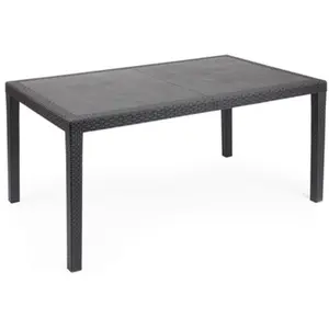 A Forged Tool Table à manger outdoor prince effet rotin 150 x 90 x 72 cm pas cher