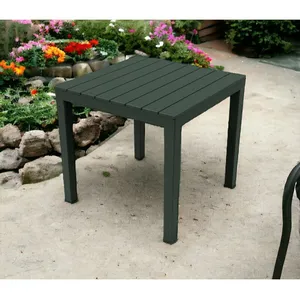 Ipae-Progarden Table carrée modulable, Made in Italy, 78 x78x72 cm, couleur Anthracite pas cher