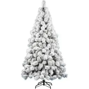 Amicasa Sapin Enneigé Vert 210 Cm Décoratif Noël pas cher