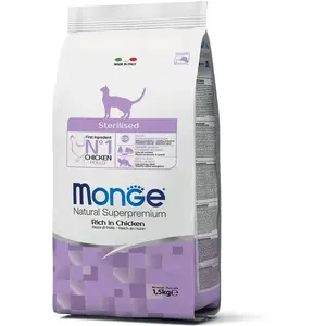 Monge Natural SUPERPREMIUM pour Chats Adultes stérilisés à Base de Poulet pas cher