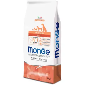 Comparateur de prix : MONGE NATURAL SUPERPREMIUM Salmon Dog Dry Dog Food prime,
