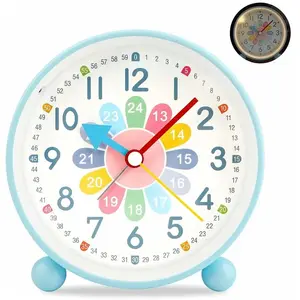 Reveil Enfant, Reveil Enfant Educatif, Réveil d'apprentissage Au Sommeil, avec Affichage de La Lune et du Soleil, avec Veilleuse RGB Couleurs, pour 2-10 Ans Fille Garçon-Chat