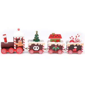 Mini Jouet de Train en Bois de Noël pour enfants Ornement Bricolage à ... pas cher