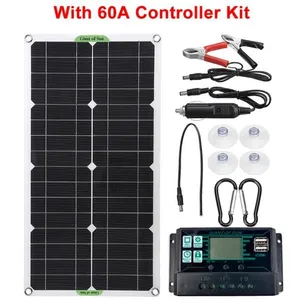 Panneau Solaire 50W 12V/24V Kit 100A Contrôleur Chargeur Dual USB pour...Vendu parcdiscount