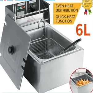 Friteuse Électrique Cuve Amovible 6L - JNG - Contrôleur de Température... pas cher