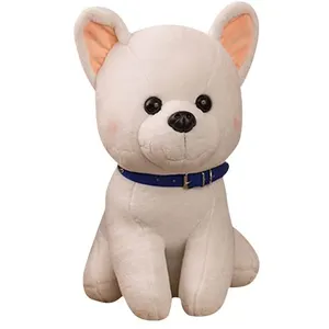 Non communiqué Animal en peluche Chien Shiba 35cm - Blanc pas cher