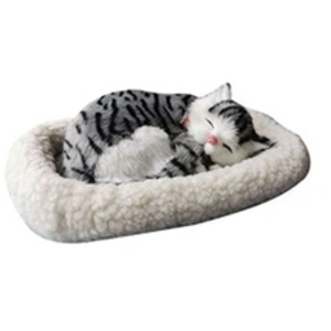 Animal en peluche chat 33cm pour enfants D - Gris+Blanc pas cher