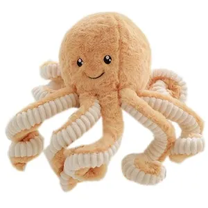 Animal en peluche Poulpe 18 cm - Orange pas cher