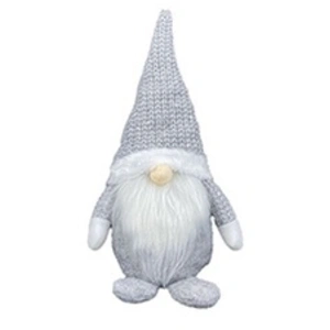 Peluche Père Noël sans visage 31cm Gris pas cher