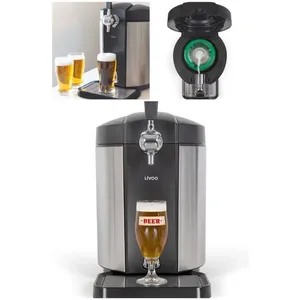 Livoo Tireuse à bière INOX Compatible avec fûts Heineken de 5L refroidissement thermoélectrique intégré pas cher