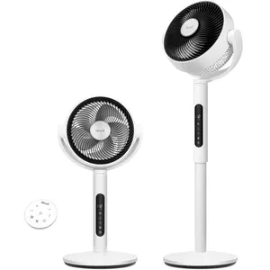 Ventilateur Sur Pied 20 Db Silencieux, Puissant 2465 M³/H, Flux D'Air 7.5 M/S, Avec Télécommande, Oscillant 90°+120°,4 Modes 12 ViVendu parcdiscount