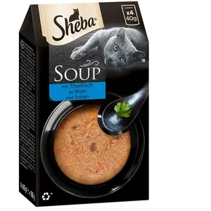Sheba Soupe Sachets fraîcheur 4 x 40g Aux Filets de Thon