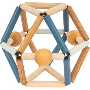 Trousselier Balle de préhension en bois Bass & Bass Deep blue Grabber pas cher