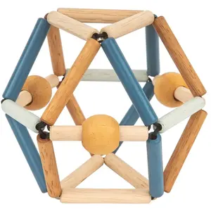 Trousselier Balle de préhension en bois Bass & Bass Deep blue Grabber pas cher