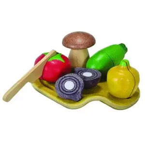 Comparateur de prix : Assortiment de Légumes en Bois PLAN TOYS - Mixte - A partir de 18 mois