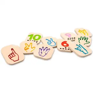 Plan toys jeu en bois apprendre les chiffres en signe pt5655 pas cher
