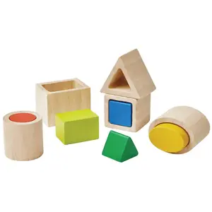 PLAN TOYS Formes géométriques a imbriquer méthode Montessori pas cher