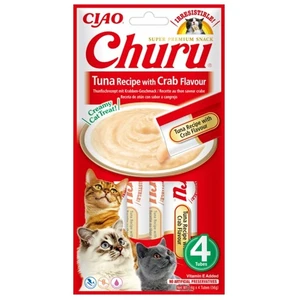 Inaba Churu Friandise Chat Thon Crabe - 4 x 14 gr pas cher
