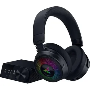 Comparateur de prix : Casque gaming sans fil Razer Kraken V4 Pro, Noir - Bluetooth