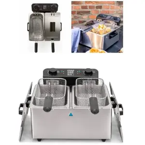 Comparateur de prix : Livoo Friteuse Double 2x3L Inox