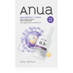 Anua Retinol + Niacin Night Care Mask masque en tissu anti-rides pour ...