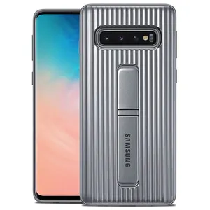 Samsung Coque renforcée avec fonction Stand pour Galaxy S10 Argent - Neuf pas cher