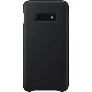 Comparateur de prix : Coque en cuir Samsung Noir pour Galaxy S10e