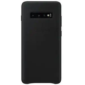 Comparateur de prix : Coque en cuir Samsung Noir pour Galaxy S10 Plus