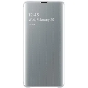 Samsung Clear View cover S10+ Blanc pas cher