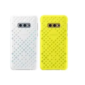 Comparateur de prix : Coques Rigides Perforées EF-XG970CW pour Galaxy S10e Samsung Blanc / Jaune